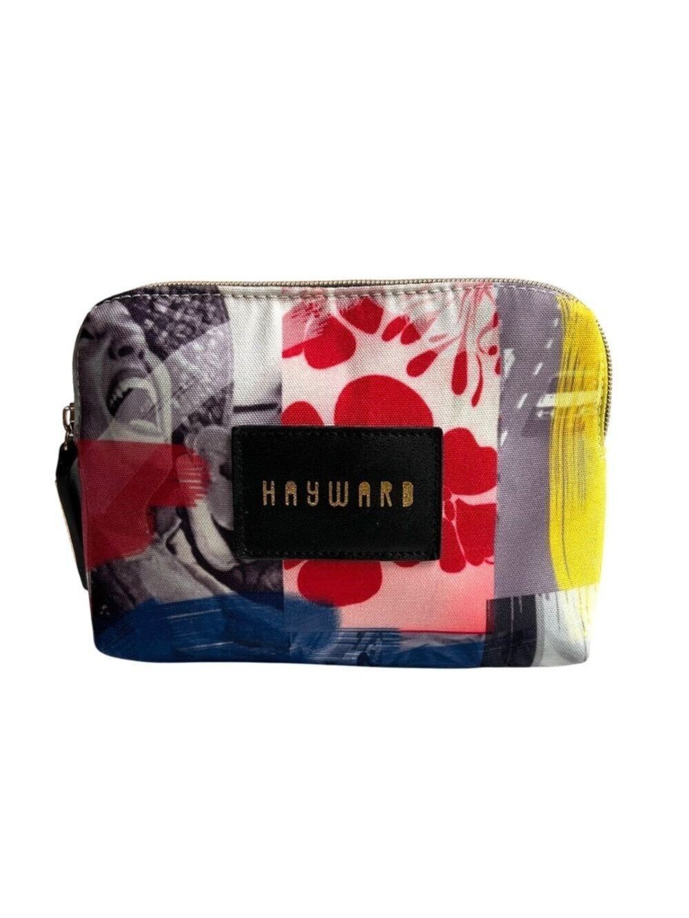Hayward Graphic Canvas Cosmetic Pouch Zippered Bag  *Like New*